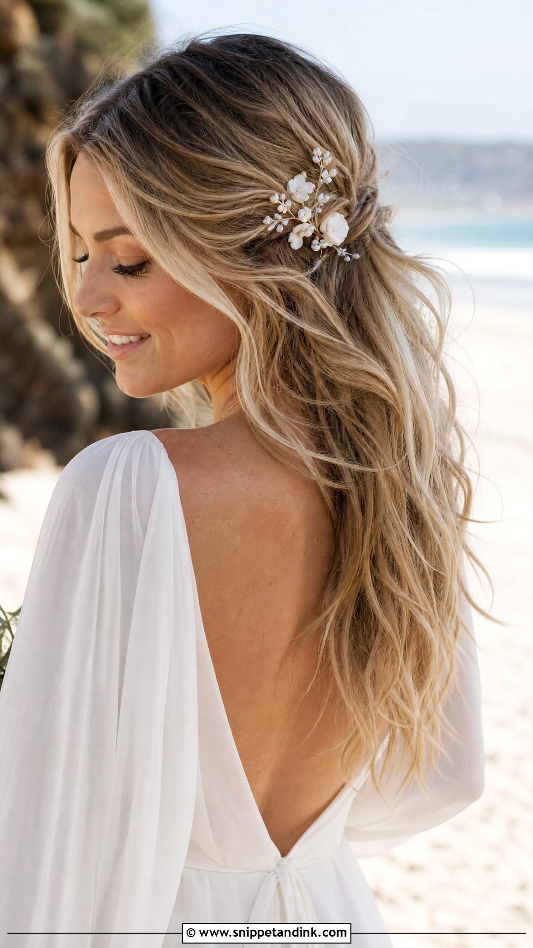 Loose Bridal Beach Waves - Snippet and Ink - 15 Bridal Loose Hairstyles