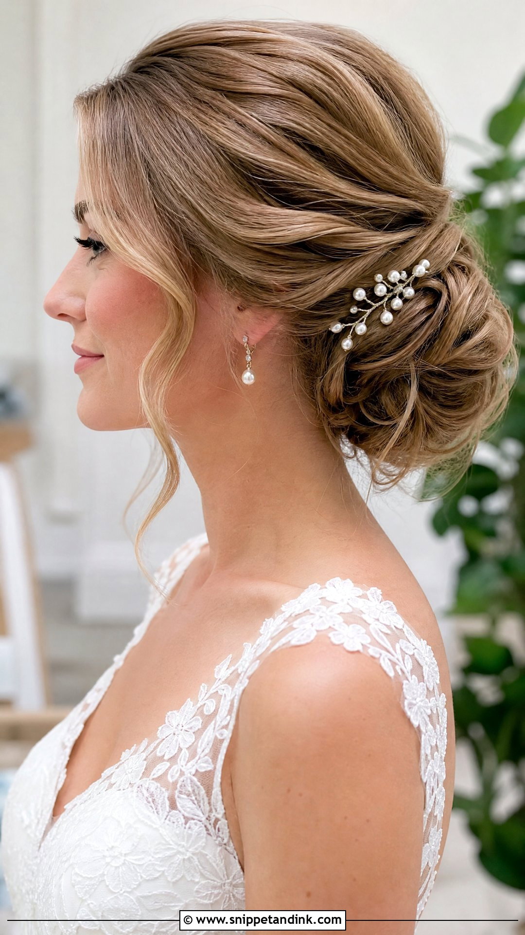 Loose Bridal Chignon - Snippet and Ink - 15 Bridal Loose Hairstyles