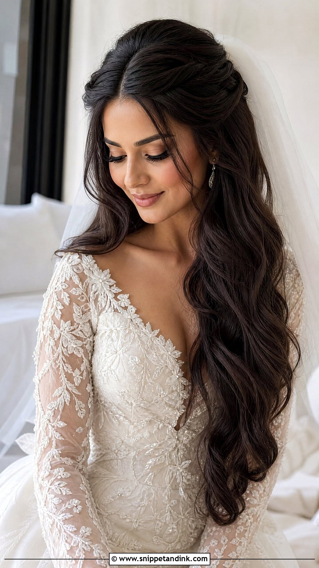 Loose Bridal Hair For Long Hair - Snippet and Ink - 15 Bridal Loose Hairstyles