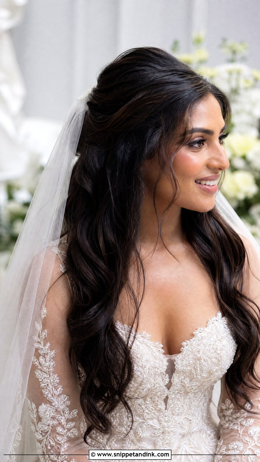 Loose Bridal Hair With Veil - Snippet and Ink - 15 Bridal Loose Hairstyles