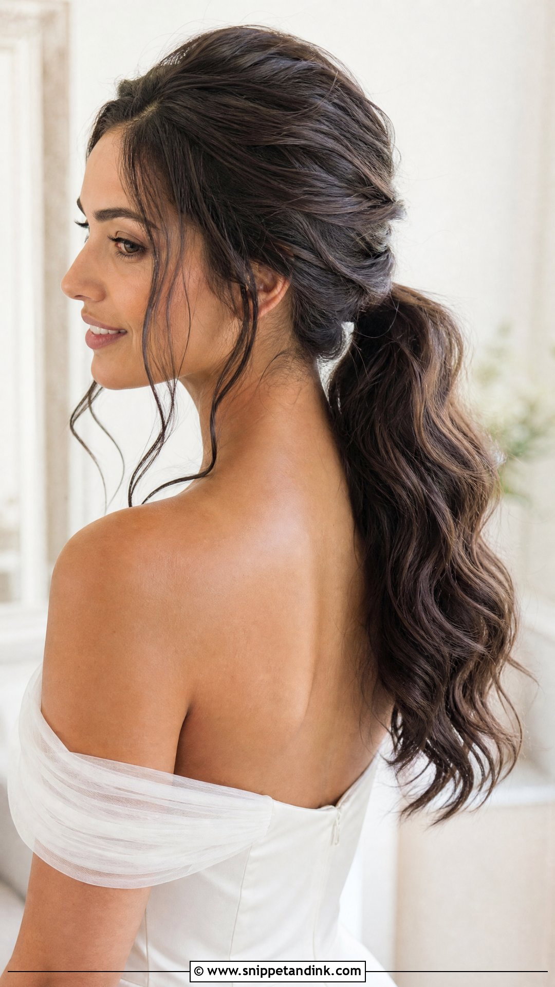 Loose Bridal Ponytail - Snippet and Ink - 15 Bridal Loose Hairstyles