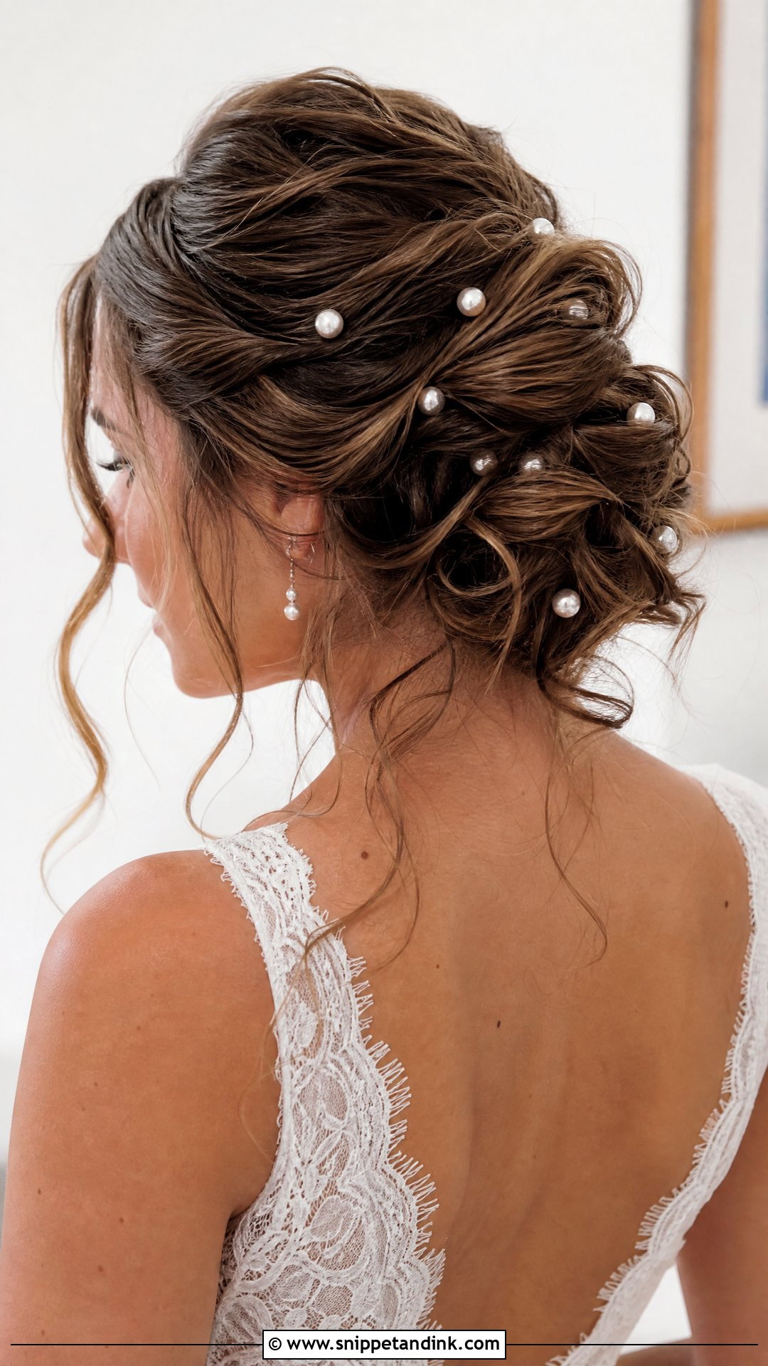 Loose Bridal Updo With Pearls - Snippet and Ink - 15 Bridal Updo with Pearls Ideas