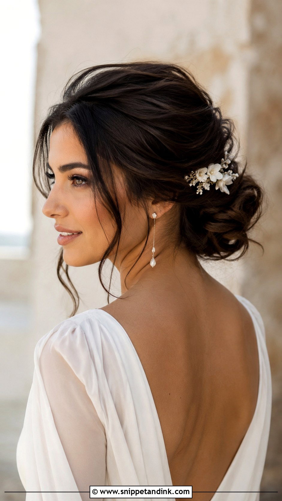 Loose Bun For Bride Wedding Hair - Snippet and Ink - 20 Bun for Bride Wedding Hairstyles