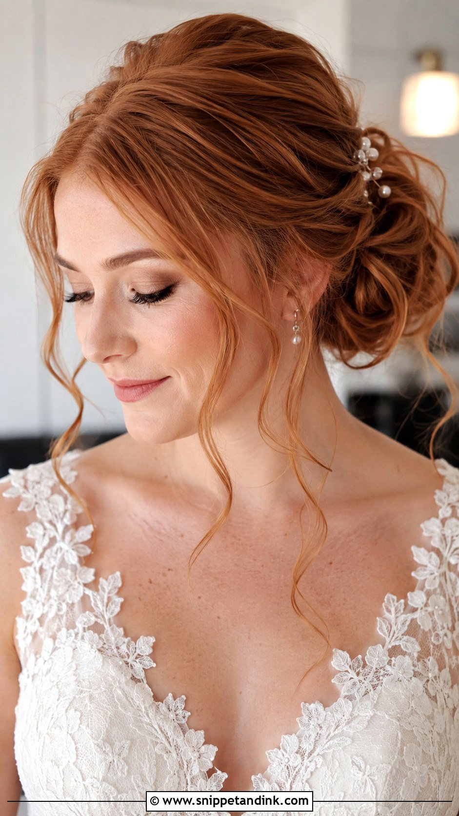 Loose Bun Wedding Hair With Face Framing Pieces - Snippet and Ink - 20 Loose Bun Hairstyles Wedding