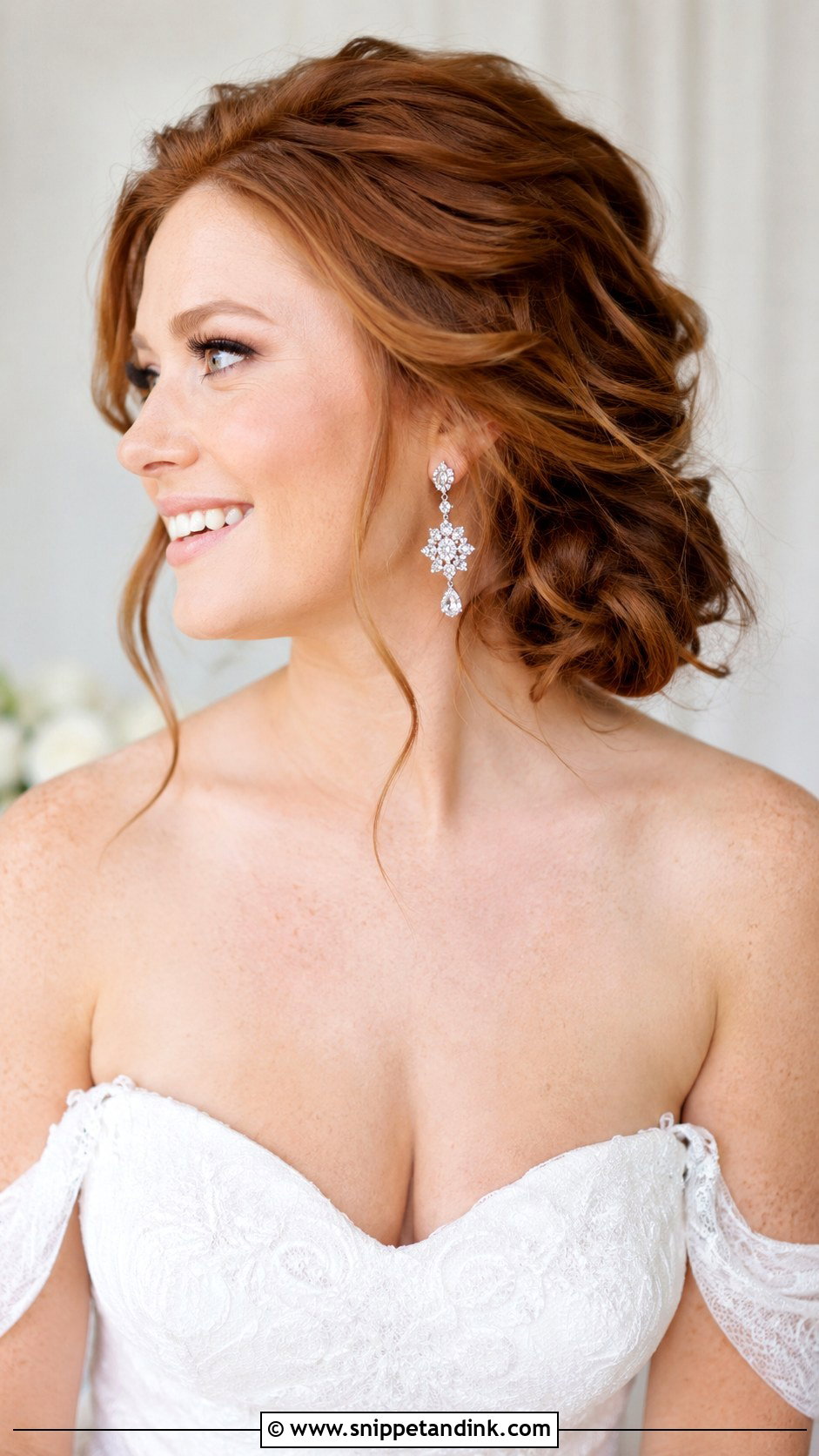 Loose Bun With Curtain Bangs - Snippet and Ink - 25 Loose Bun Wedding Hair Ideas