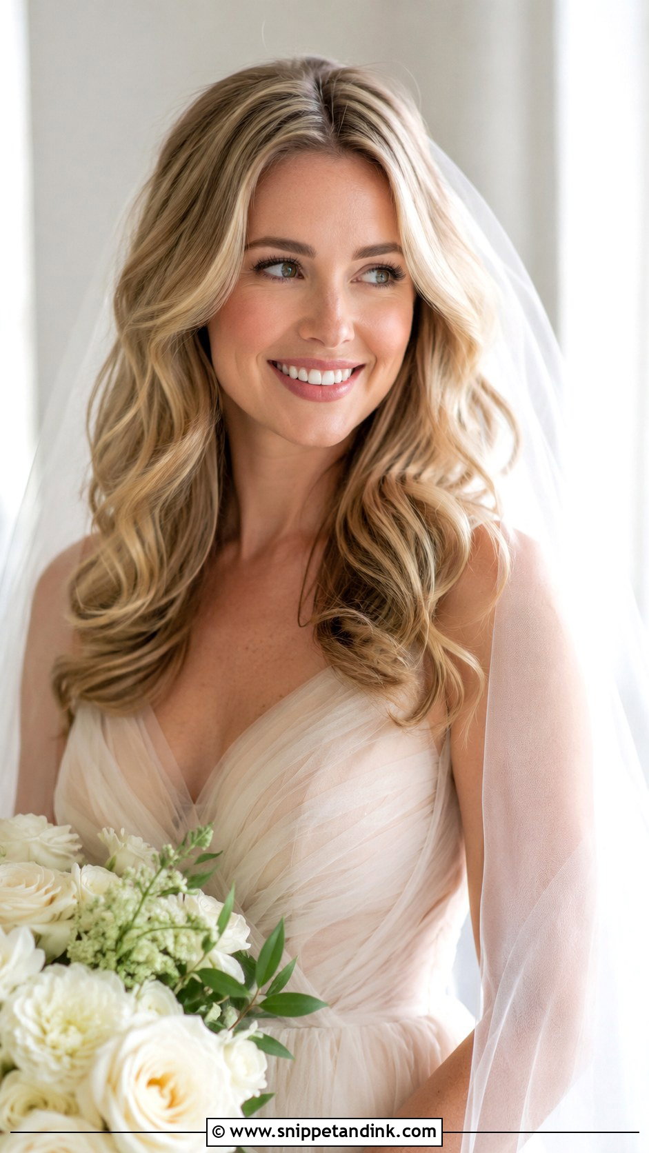 Loose Cascading Waves for Medium Hair Wedding - Snippet and Ink - 25 Hairstyles for Medium Length Hair Wedding