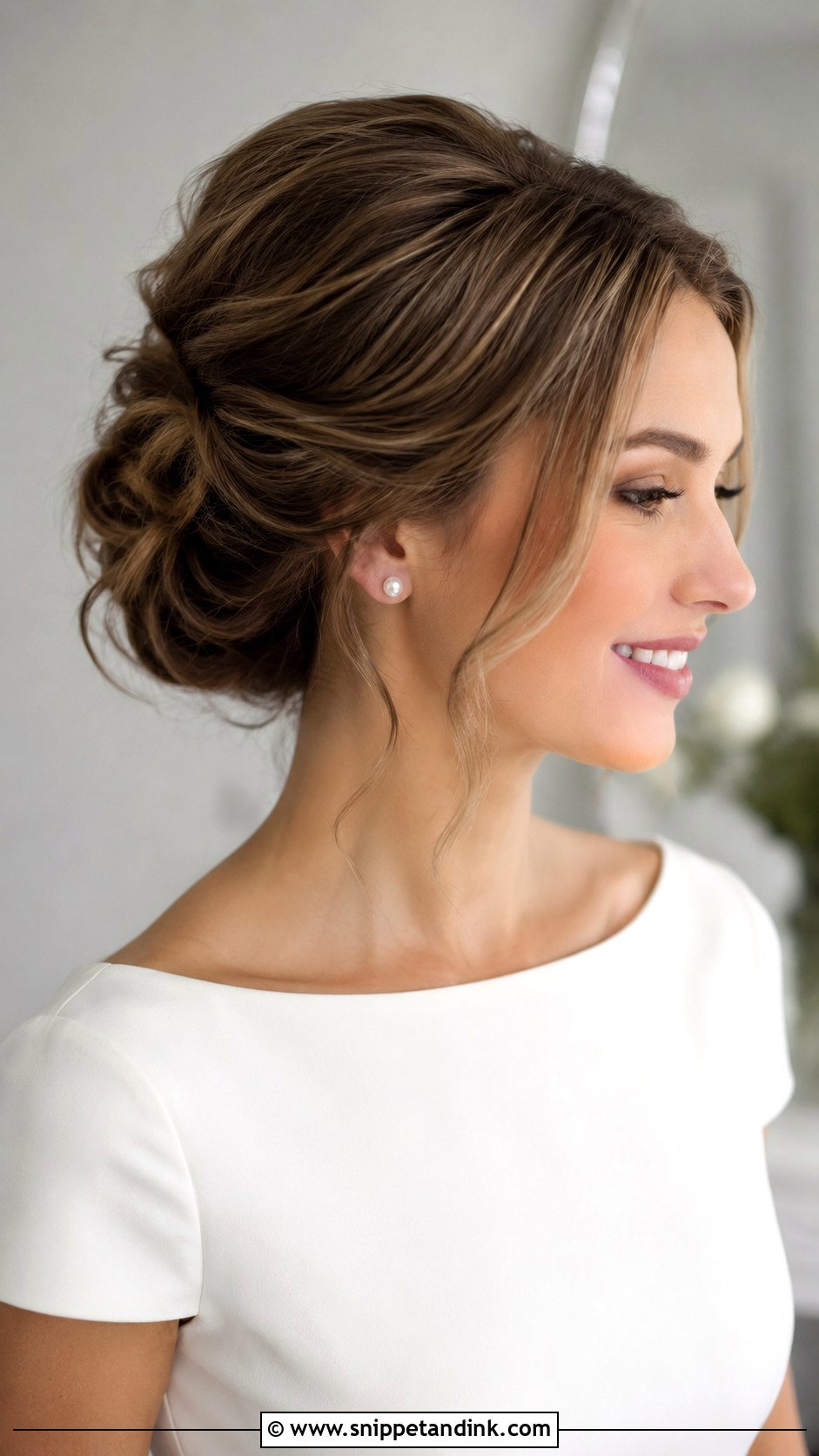 Loose Chignon Wedding Bun - Snippet and Ink - 20 Loose Wedding Bun Ideas