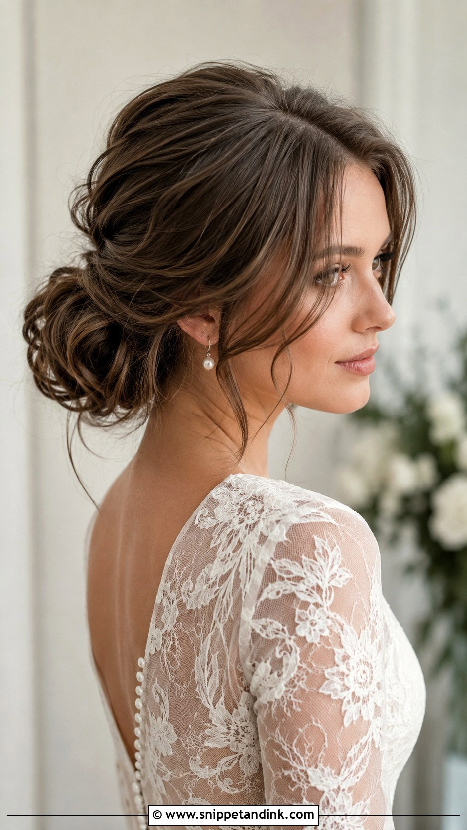Loose Chignon Wedding Hair - Snippet and Ink - 15 Wedding Hair Loose Updo Ideas