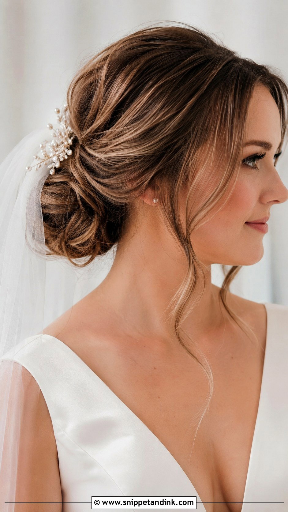 Loose Chignon Wedding Hairstyle - Snippet and Ink - 15 Lose Wedding Hairstyles
