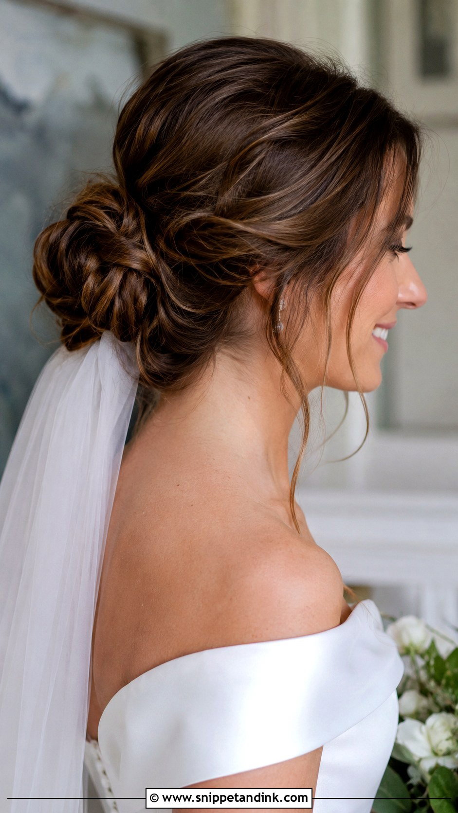 Loose Chignon Wedding Updo - Snippet and Ink - 25 Loose Bun Wedding Hair Ideas