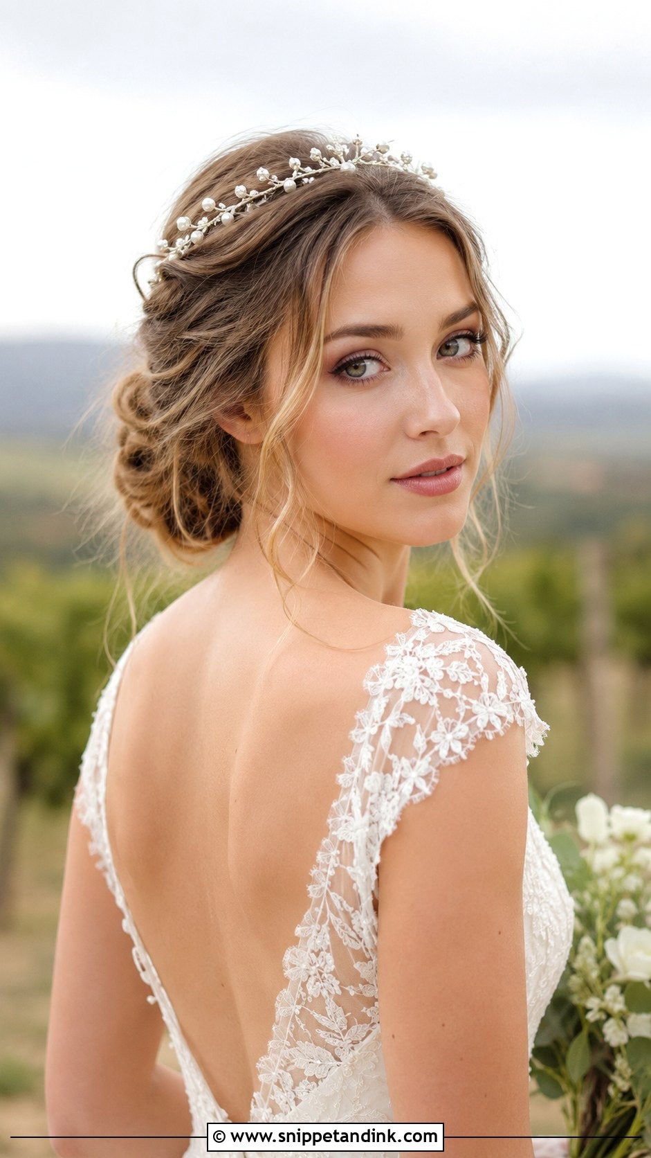 Loose Chignon With Tiara - Snippet and Ink - 25 Wedding Tiara Hairstyles