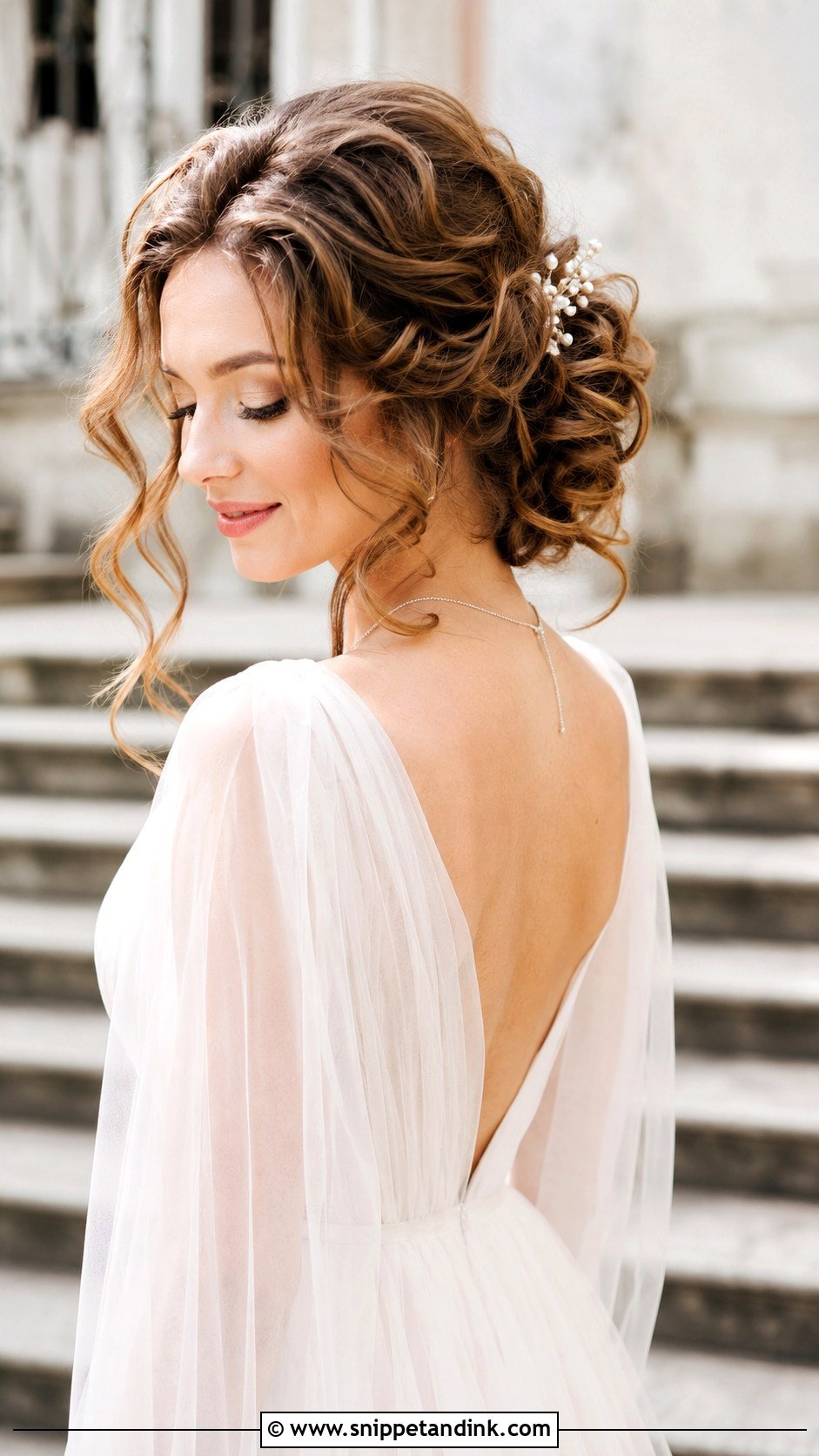 Loose Curl Updo for Wedding - Snippet and Ink - 25 Curly Updo Hairstyles for Wedding