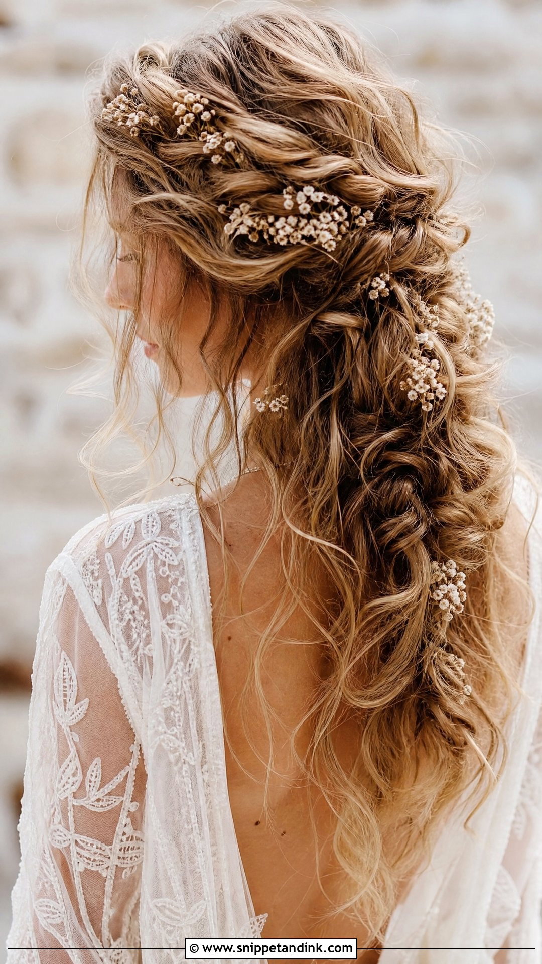 Loose Curls Boho Wedding Hair - Snippet and Ink - 20 Loose Curls Wedding Hair