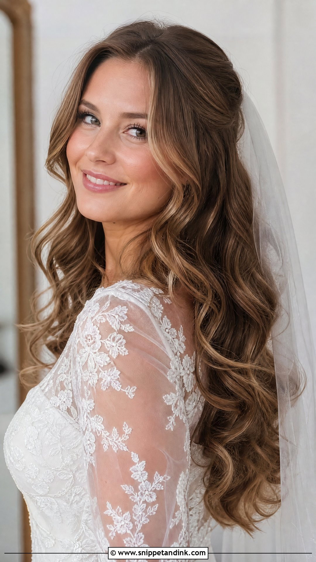 Loose Curls Bridal Hairstyle For Long Hair - Snippet and Ink - 15 Elegant Bridal Hairstyles for Long Hair