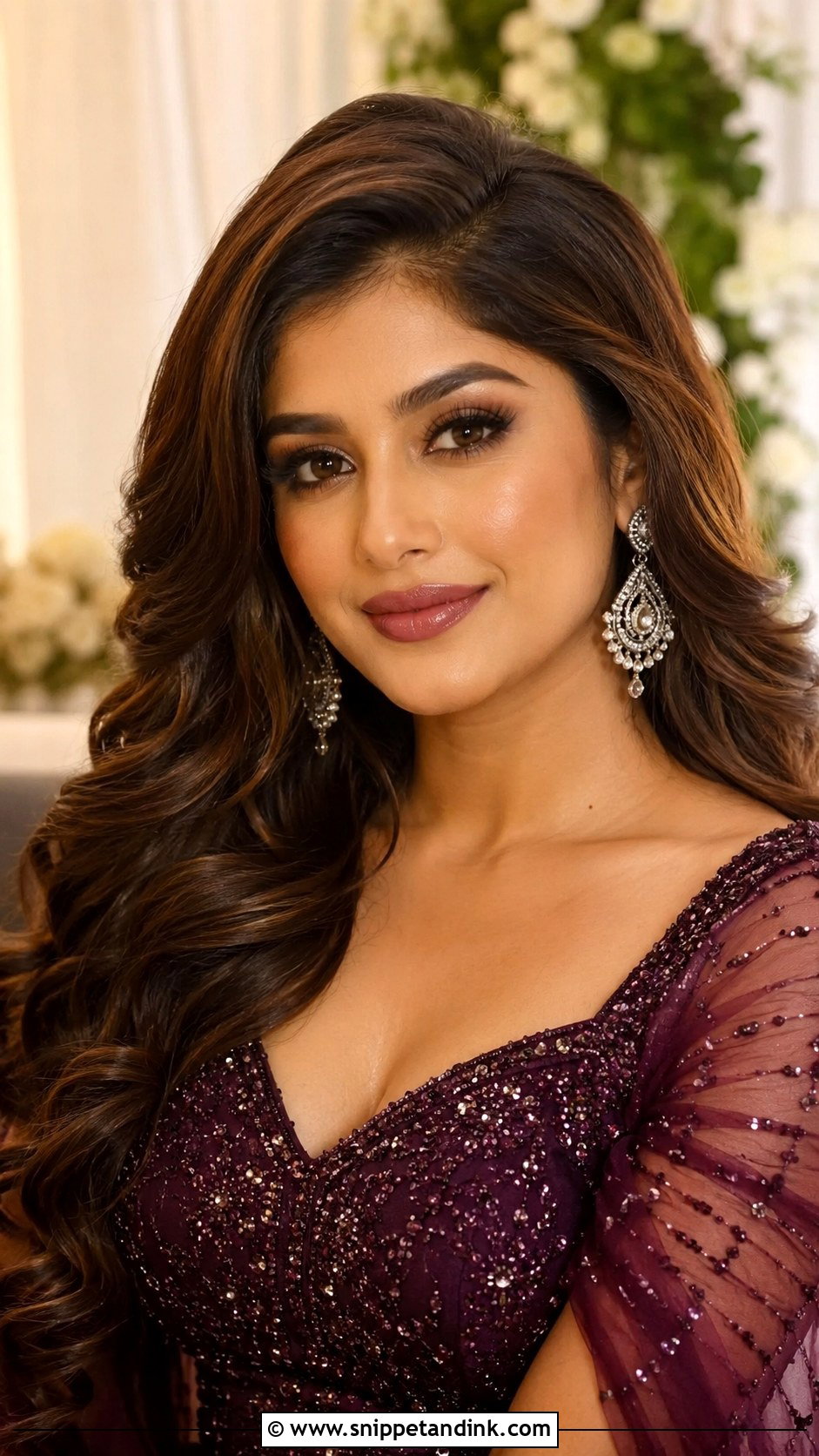 Loose Curls Hairstyle For Marriage Function - Snippet and Ink - 15 Simple Hairstyles for Marriage Functions
