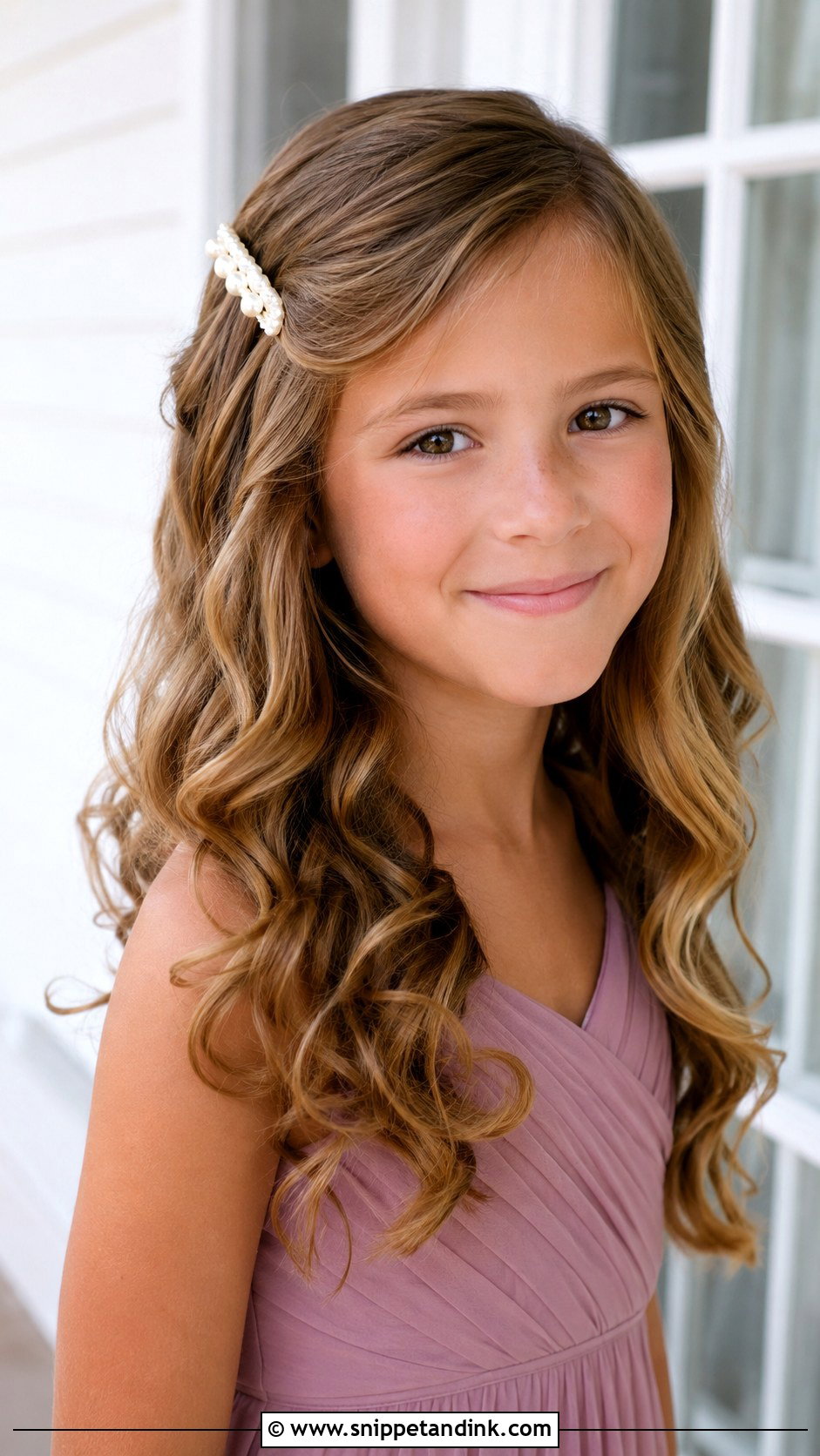 Loose Curls Jr Bridesmaid Hair - Snippet and Ink - 25 Jr Bridesmaid Hairstyles