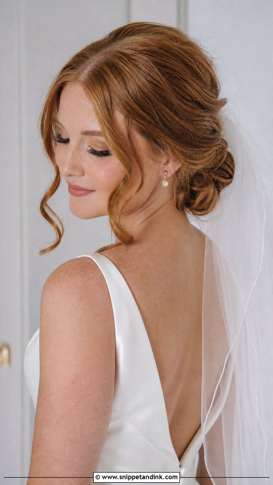 Loose Curls Low Bun Wedding Hair - Snippet and Ink - 20 Loose Curls Wedding Hair