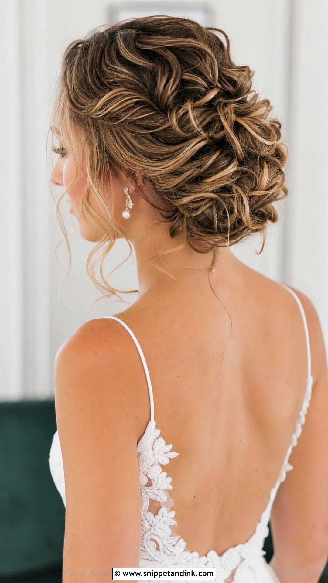 Loose Curls Updo Wedding Hair - Snippet and Ink - 20 Loose Curls Wedding Hair
