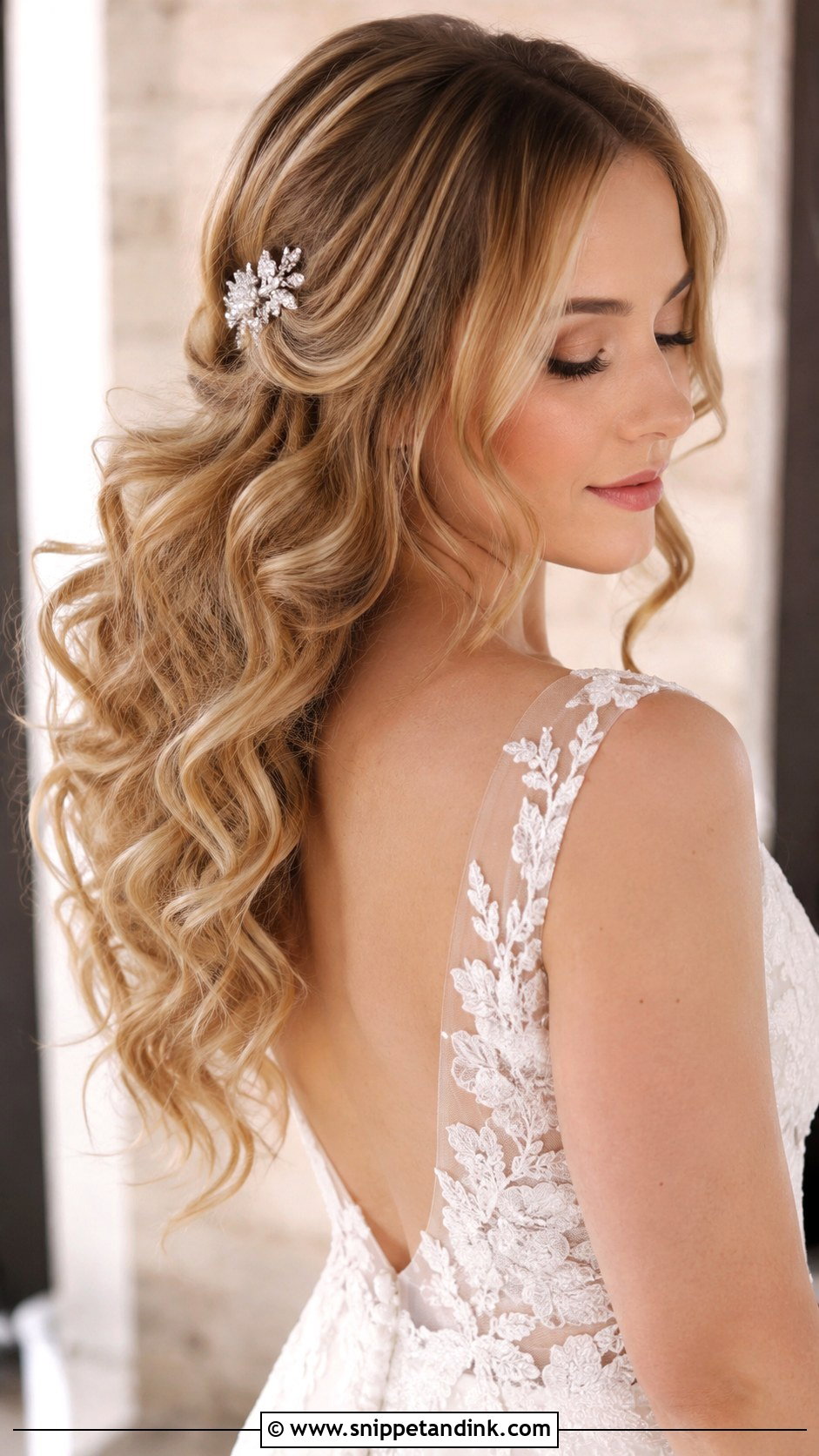 Loose Curls Wedding Hair for Fine Hair - Snippet and Ink - 25 Bridal Hair for Fine Hair Ideas