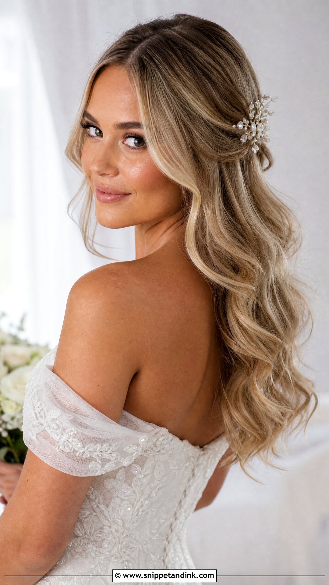Loose Curls Wedding Hairstyle - Snippet and Ink - 15 Curls Wedding Hairstyle