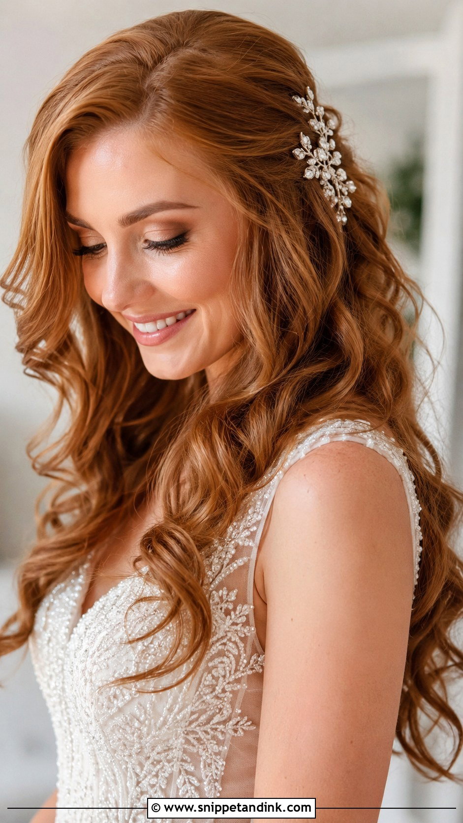 Loose Curls Wedding Hairstyle - Snippet and Ink - 25 2025 Bride Hairstyles
