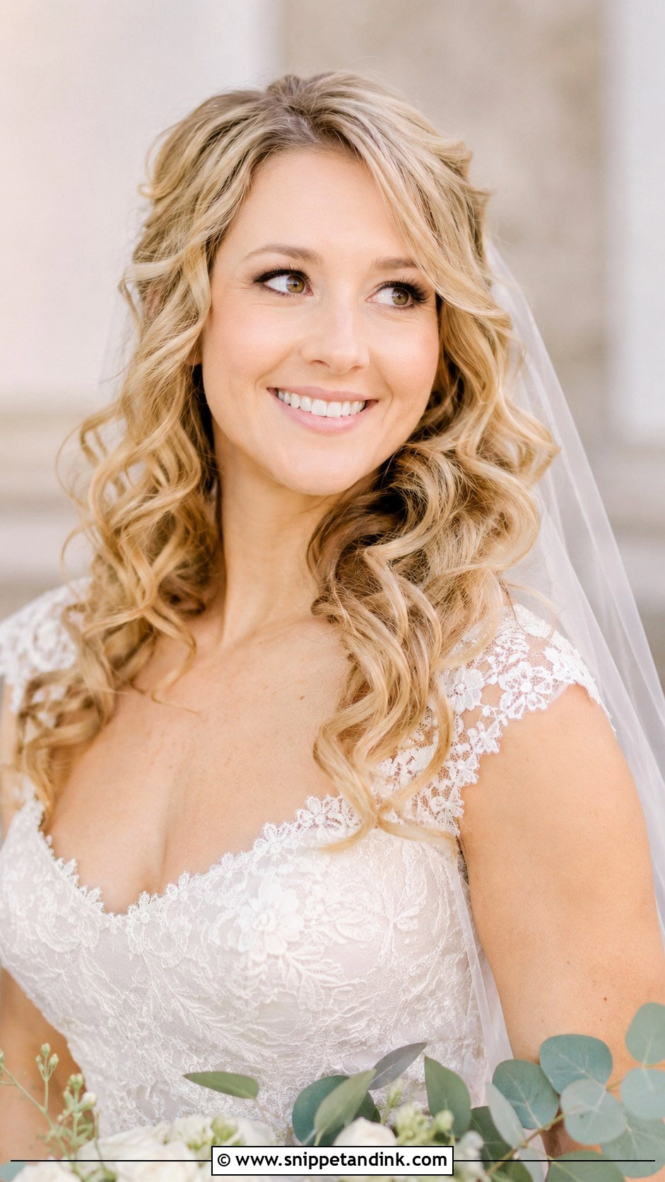 Loose Curls Wedding Hairstyle - Snippet and Ink - 30 Bride Wedding Hairstyles