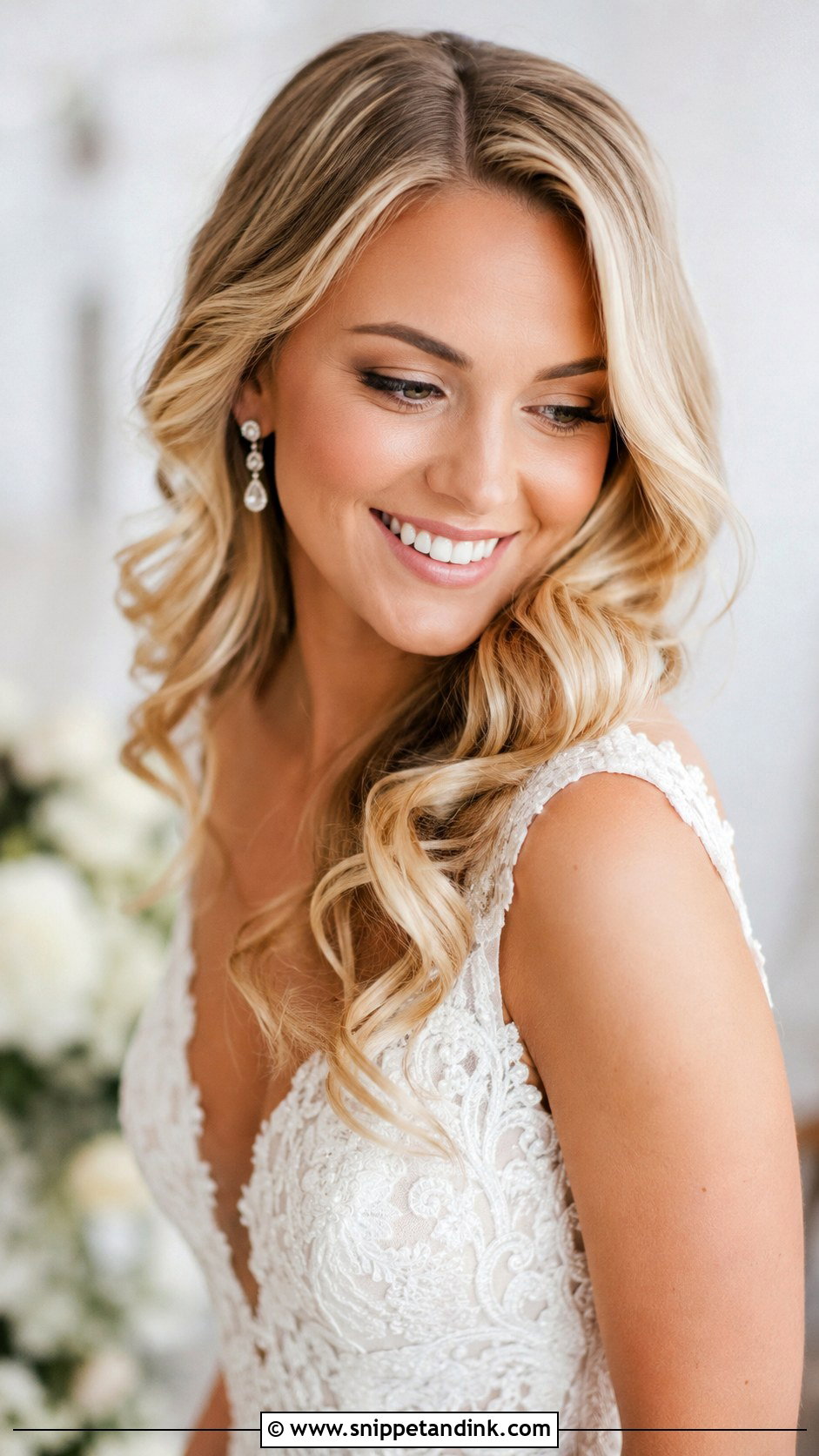 Loose Curls Wedding Hairstyle - Snippet and Ink - 30 Easy Wedding Hairstyles Do It Yourself