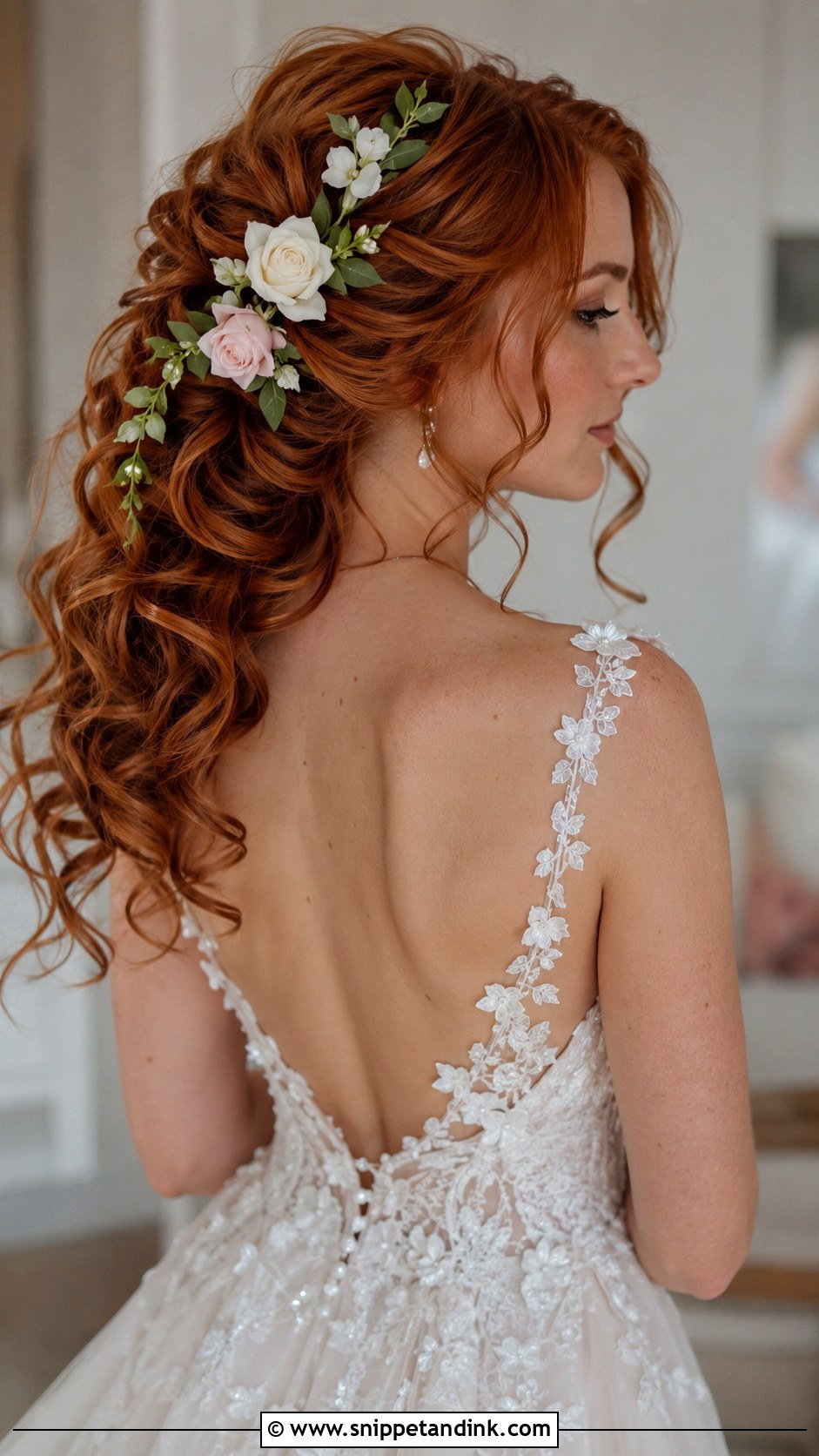 Loose Curls Wedding Hairstyle - Snippet and Ink - 30 Open Hair Wedding Hairstyles