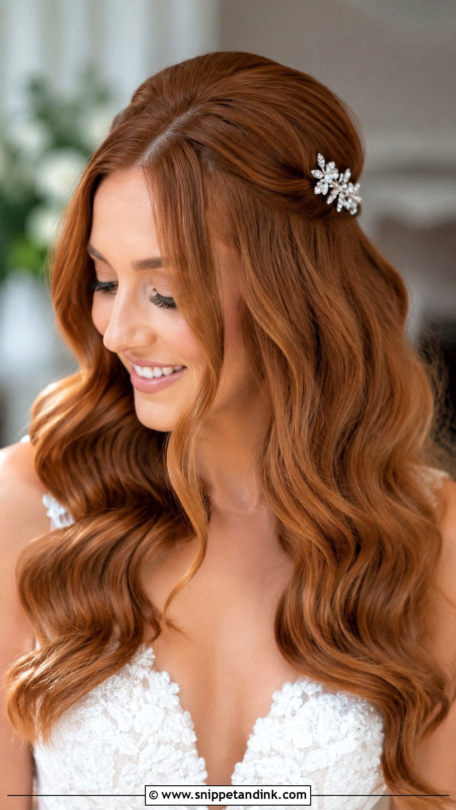 Loose Curls Wedding Hairstyle - Snippet and Ink - 15 Wedding Hairstyles At Home