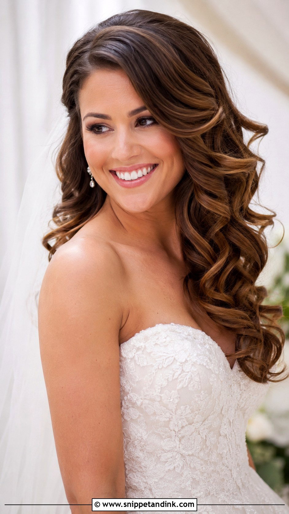 Loose Curls Wedding Hairstyle for Long Hair - Snippet and Ink - 20 Wedding Hairdos for Long Hair