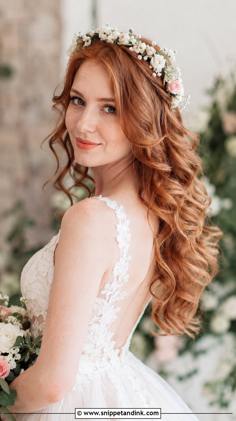 Loose Curls Wedding Hairstyle for Long Hair - Snippet and Ink - 25 Elegant Wedding Hairstyles for Long Hair