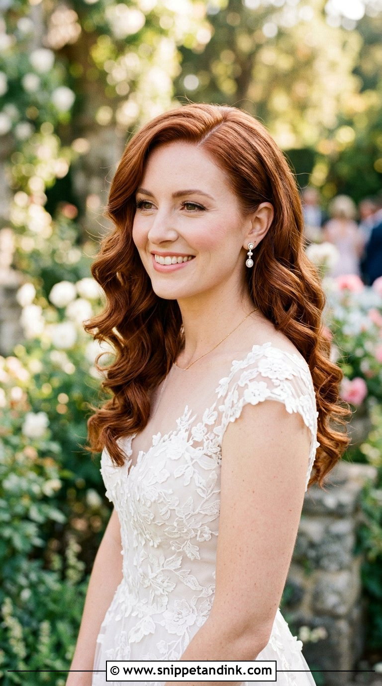 Loose Curls With Side Part - Snippet and Ink - 20 Bride Hairdo Ideas