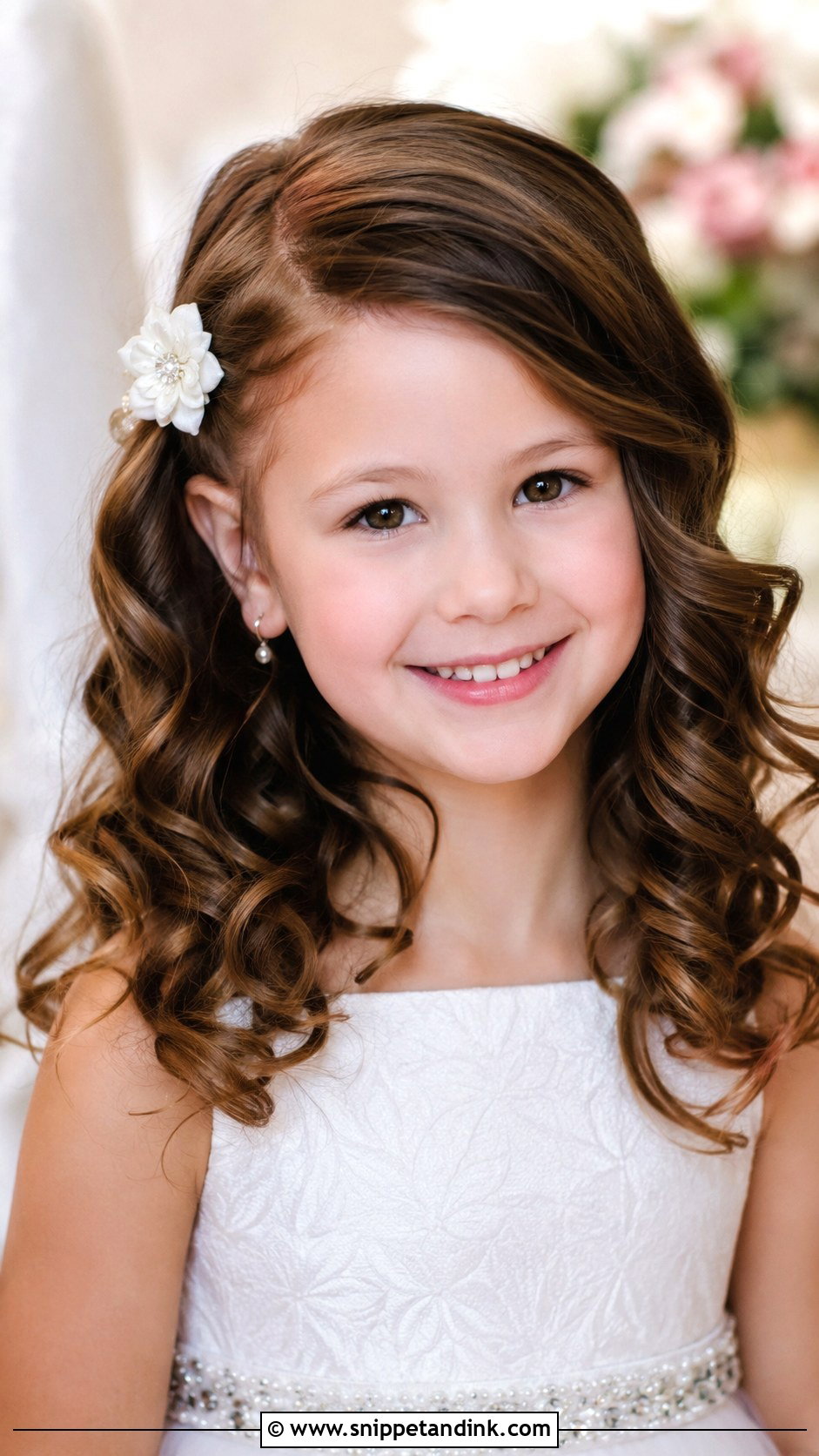 Loose Curls With Side Part - Snippet and Ink - 30 Kids Hairstyles for Wedding