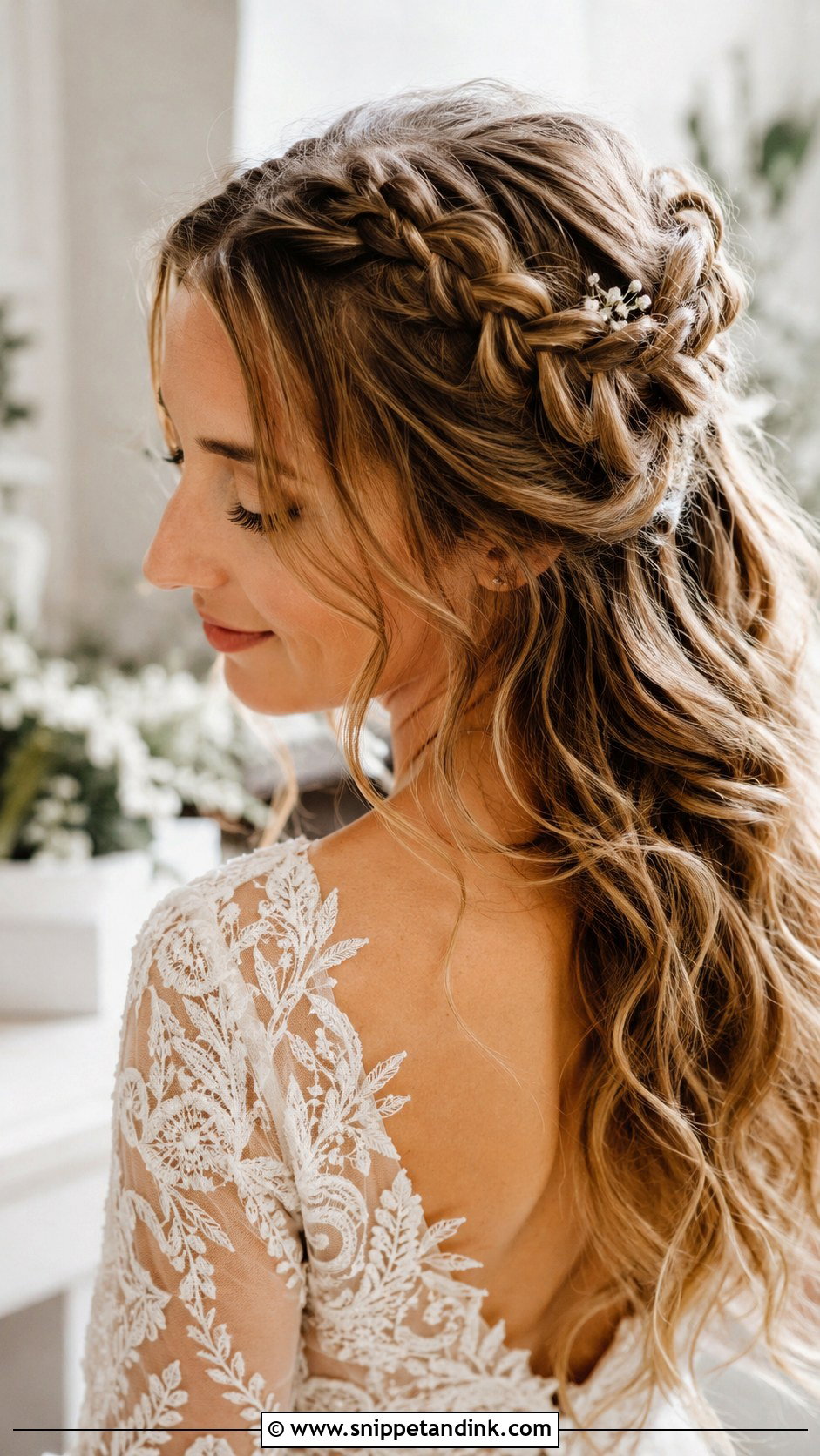 Loose Curls With Veil - Snippet and Ink - 25 Loose Wedding Hairstyles