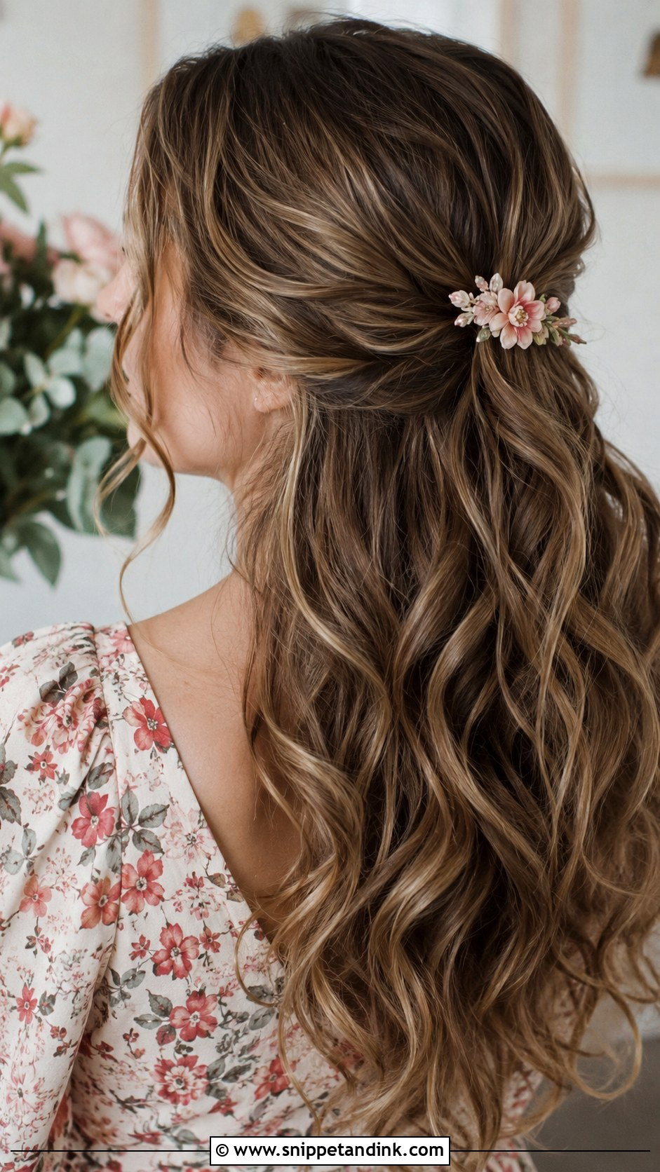 Loose Curls With a Deep Side Part - Snippet and Ink - 25 Wedding Guest Hair Down Ideas