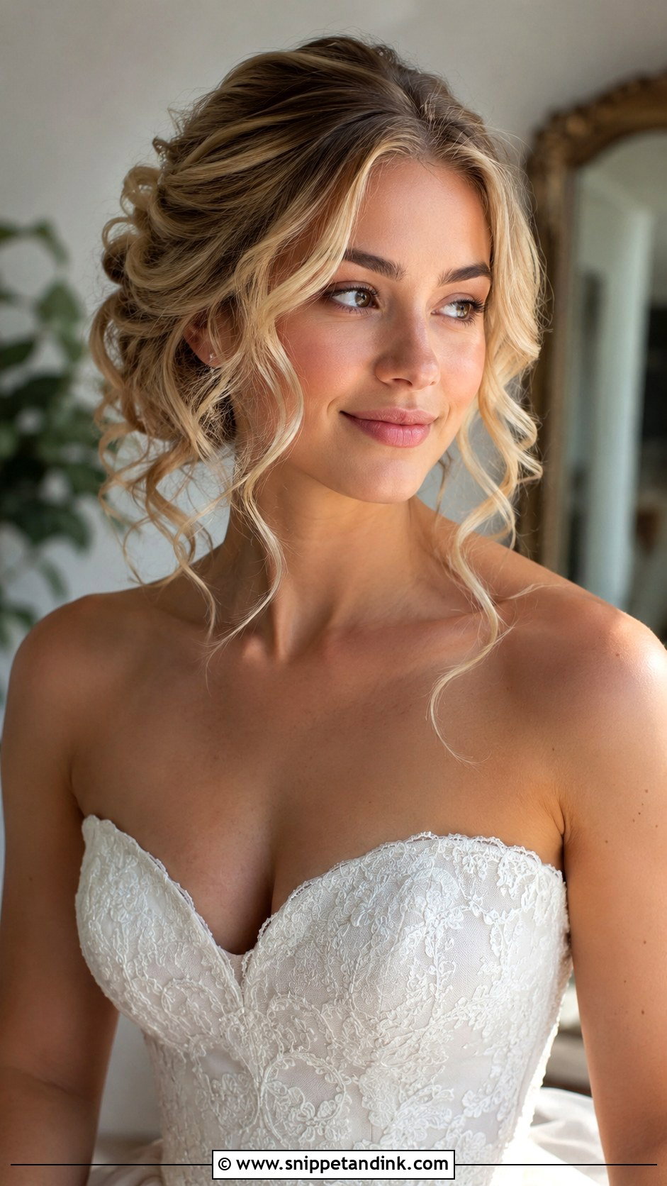Loose Curls for Strapless Wedding Dress - Snippet and Ink - 25 Wedding Hairstyles for Strapless Dress