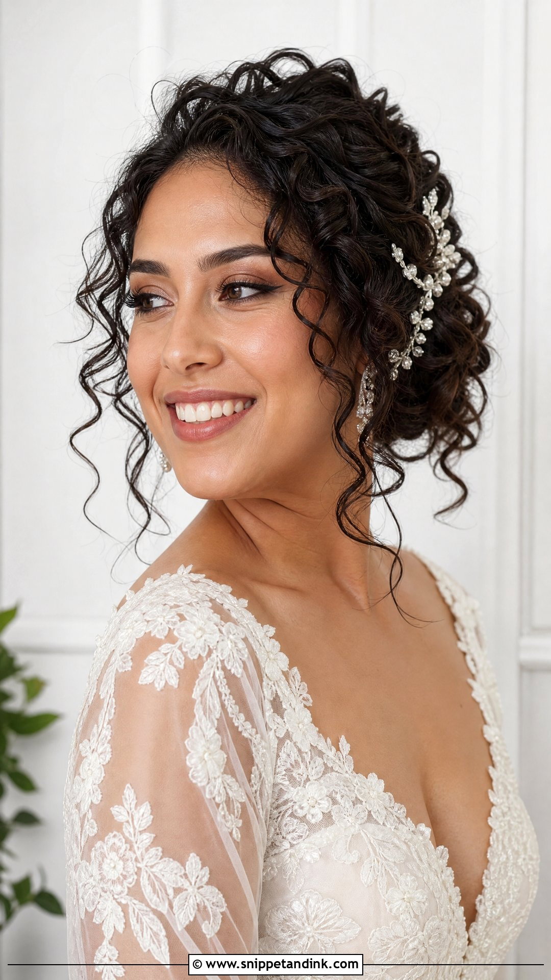 Loose Curly Bride Updo - Snippet and Ink - 15 Classy Bride Hair Ideas