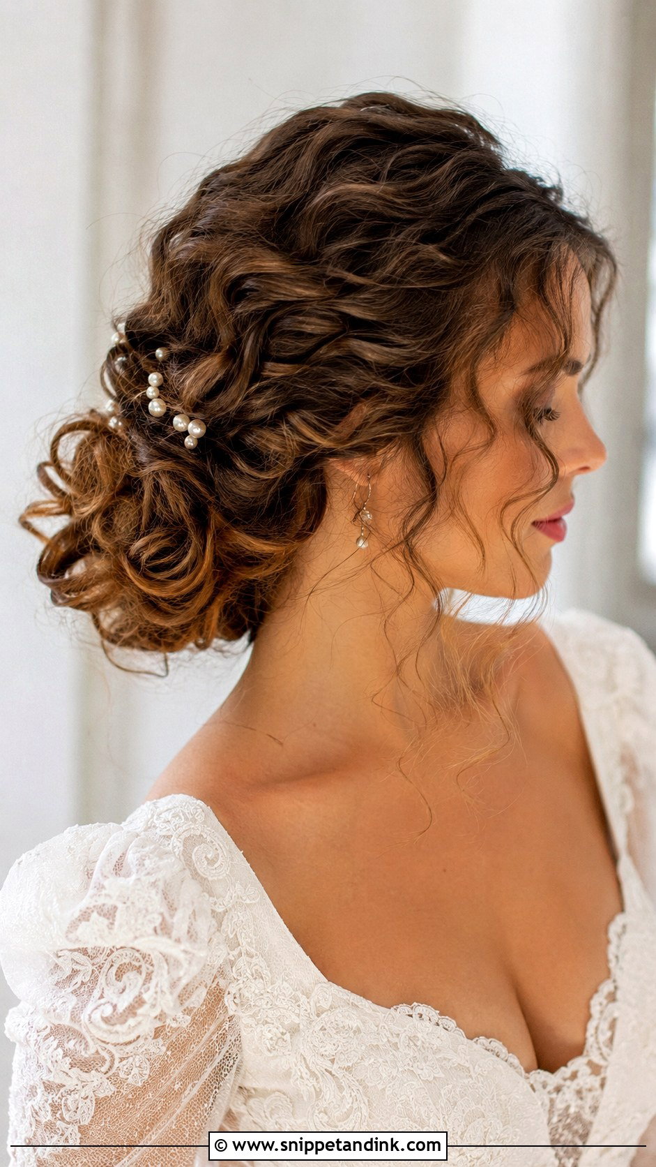 Loose Curly Low Bun - Snippet and Ink - 25 Low Bun Hairstyles Wedding