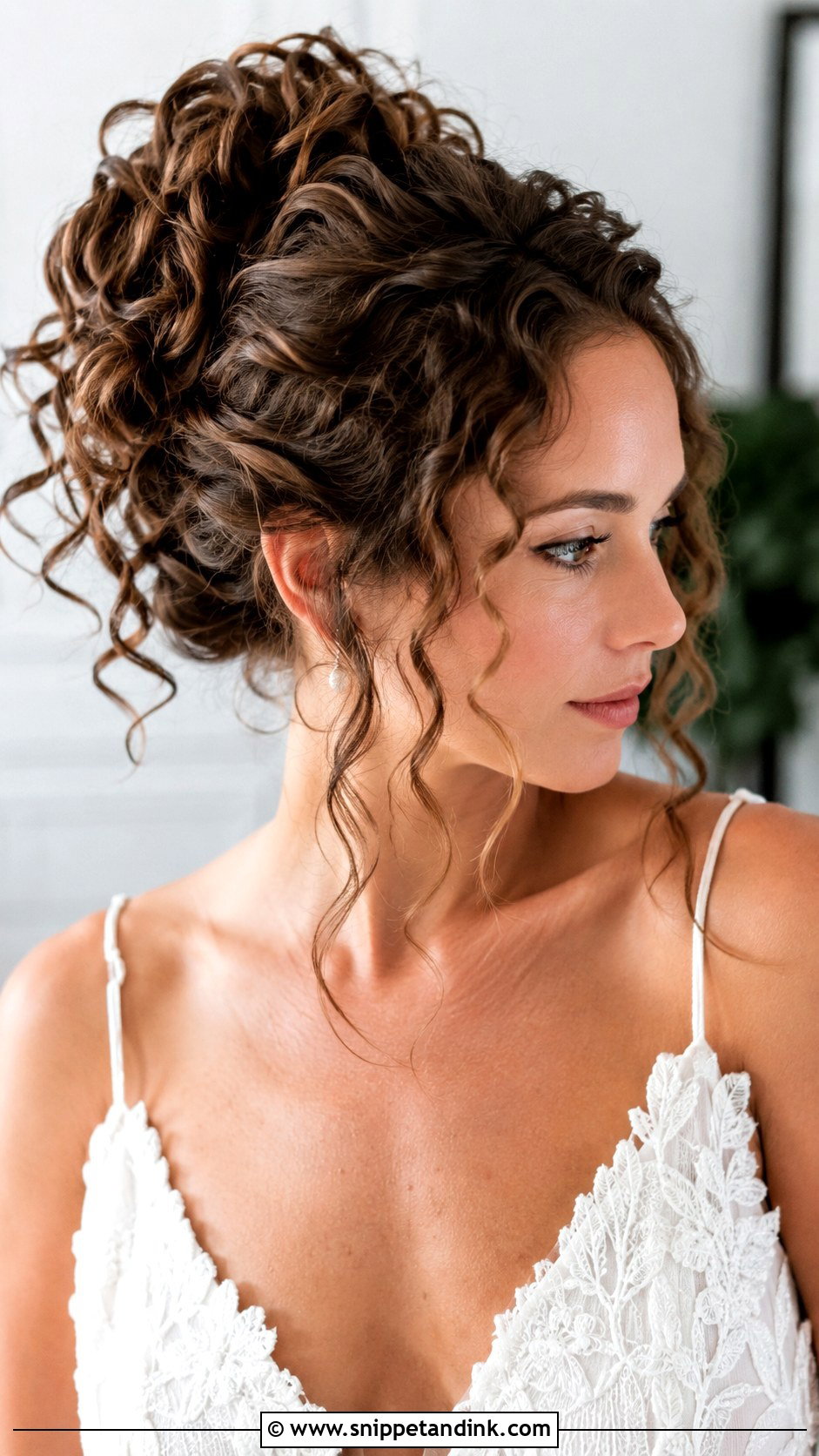 Loose Curly Updo - Snippet and Ink - 25 Wedding Hair Up Do Ideas