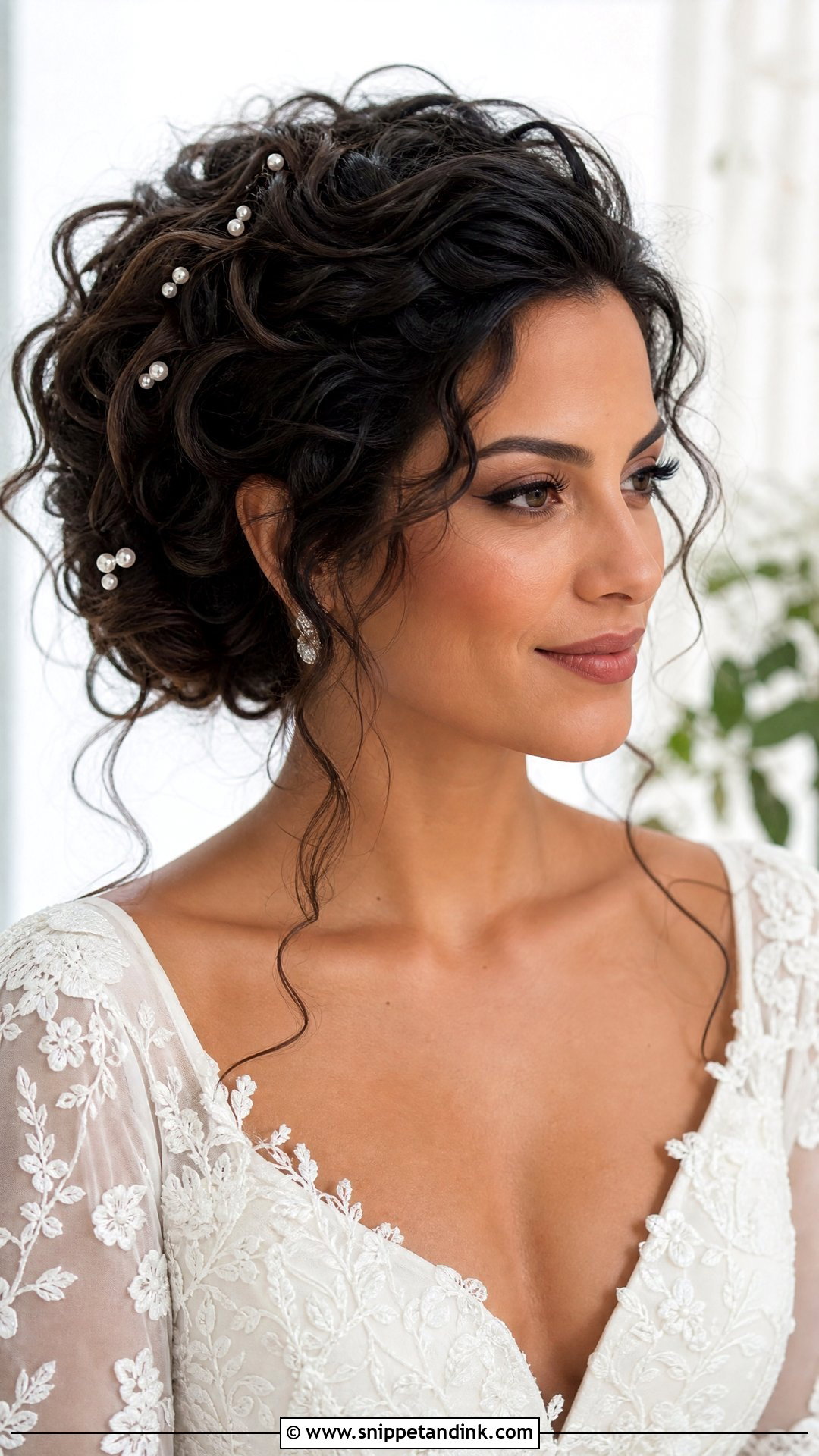 Loose Curly Updo Bride Hairstyle - Snippet and Ink - 15 Classy Bride Hairstyles