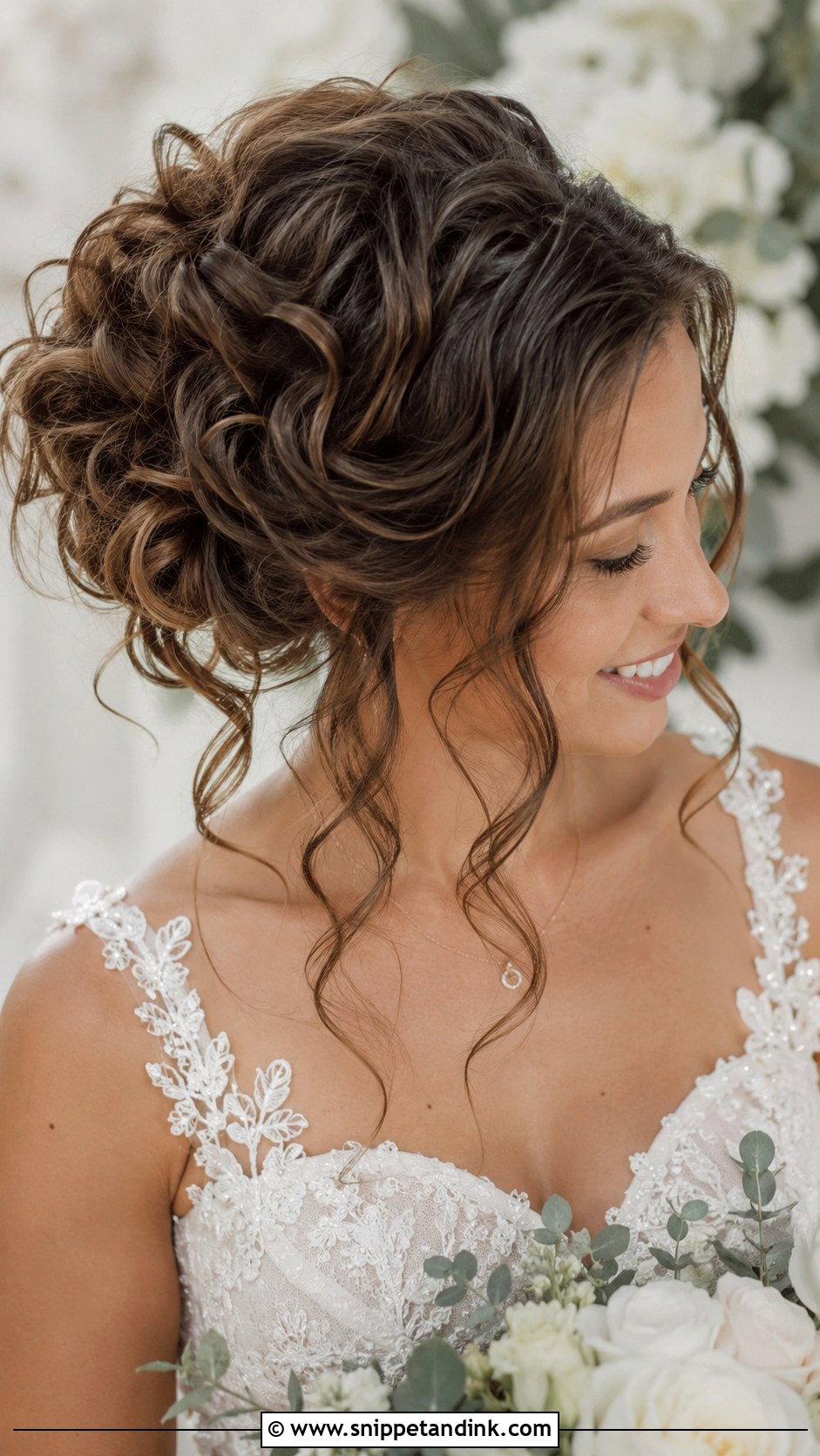 Loose Curly Updo Wedding Hairstyle - Snippet and Ink - 35 Hairstyle for Wedding Ideas