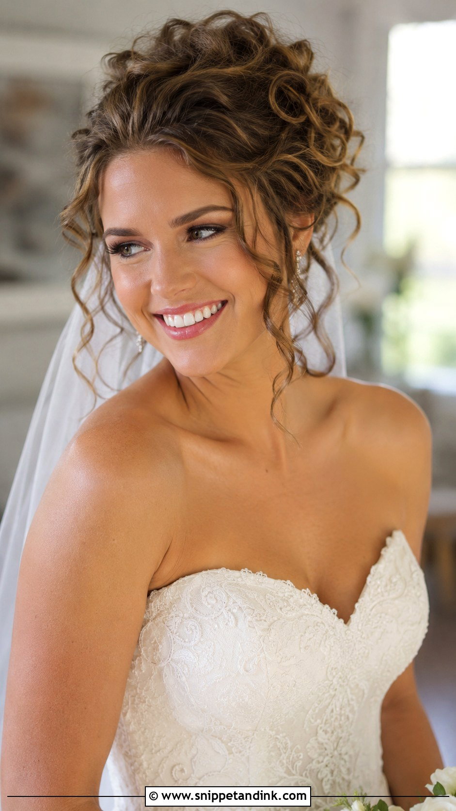 Loose Curly Updo With Volume - Snippet and Ink - 30 Curly Hair Updo Wedding Ideas