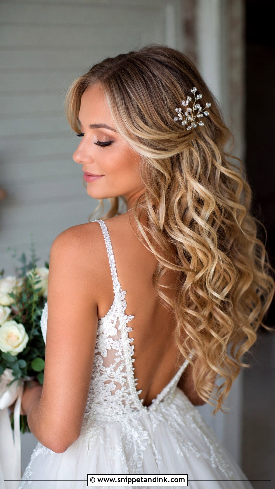 Loose Curly Waves Down Wedding Hairstyle - Snippet and Ink - 30 Curls Hairstyles for Wedding