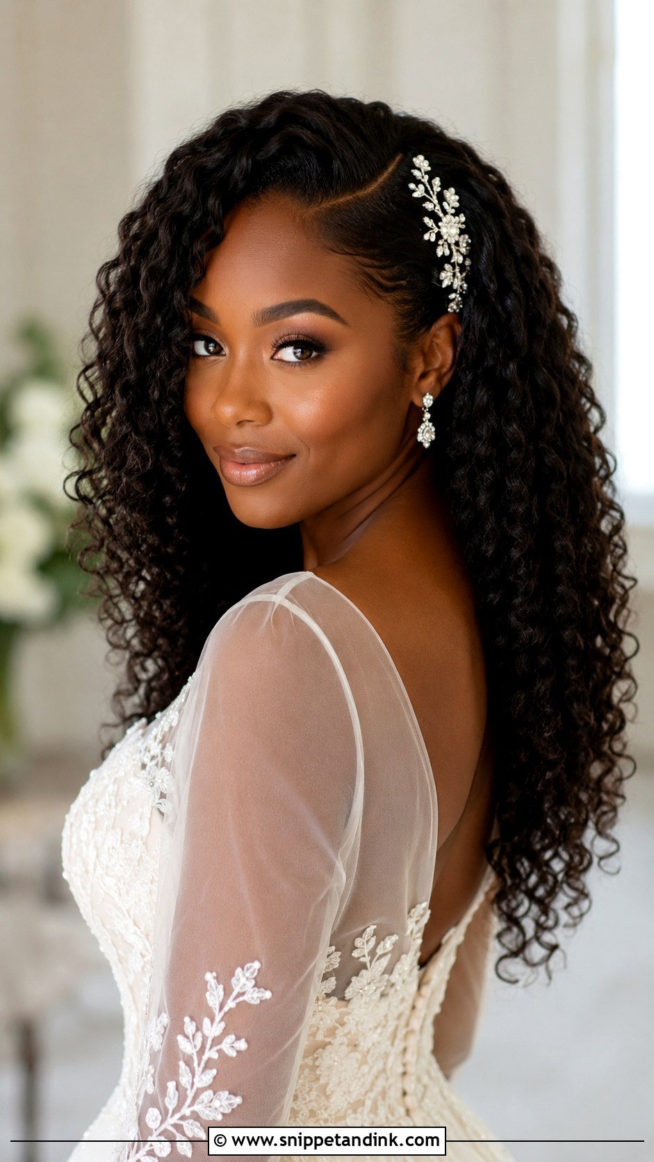 Loose Curly Wedding Hairstyle - Snippet and Ink - 15 Wedding Hairstyle Ideas for Long Hair