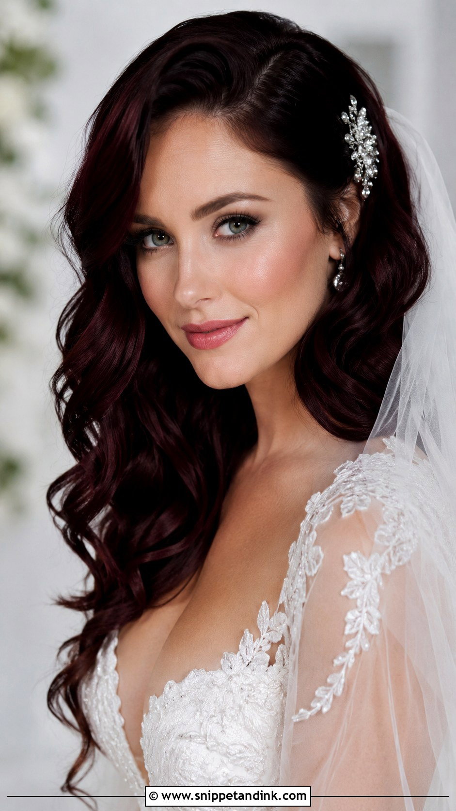 Loose Dark Romantic Waves - Snippet and Ink - 25 Gothic Wedding Hairstyles