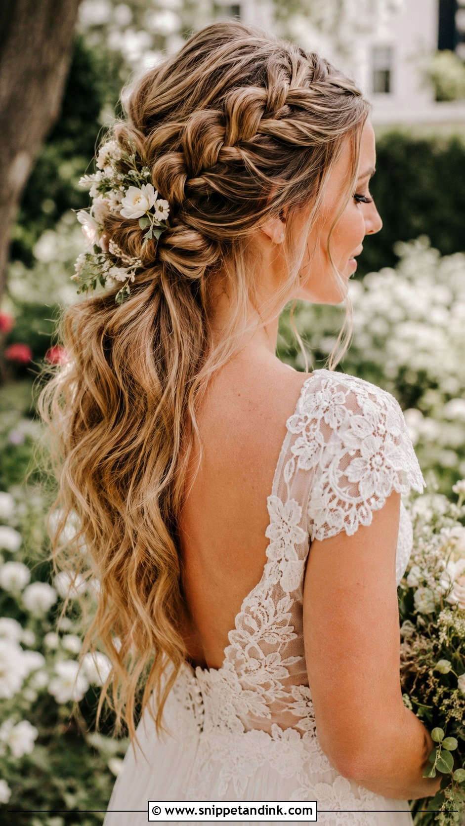 Loose Dutch Braid Wedding Hair - Snippet and Ink - 20 Loose Braid Wedding Hair Ideas
