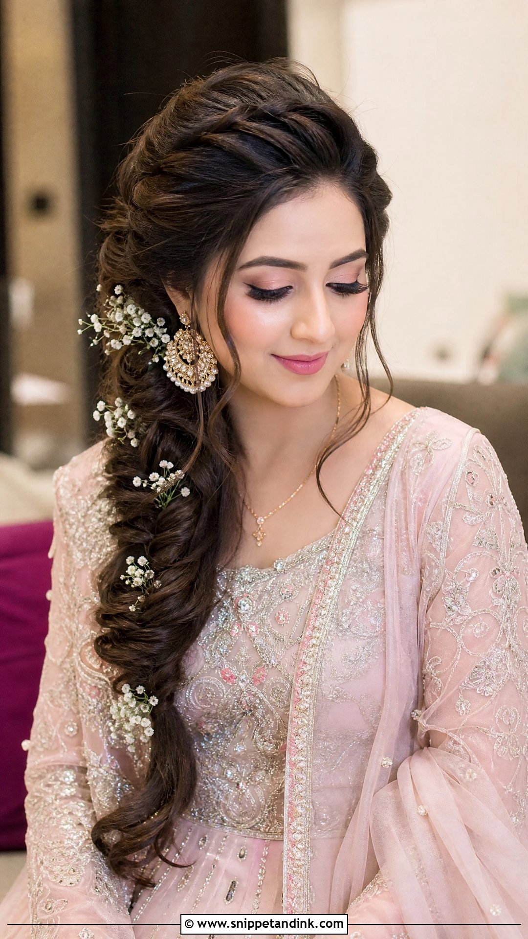 Loose Fishtail Braid - Snippet and Ink - 20 Walima Bridal Hairstyle Ideas