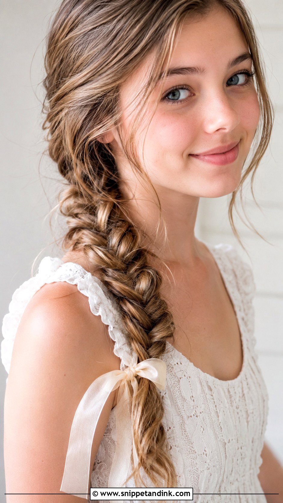 Loose Fishtail Braid - Snippet and Ink - 25 Confirmation Hairstyles