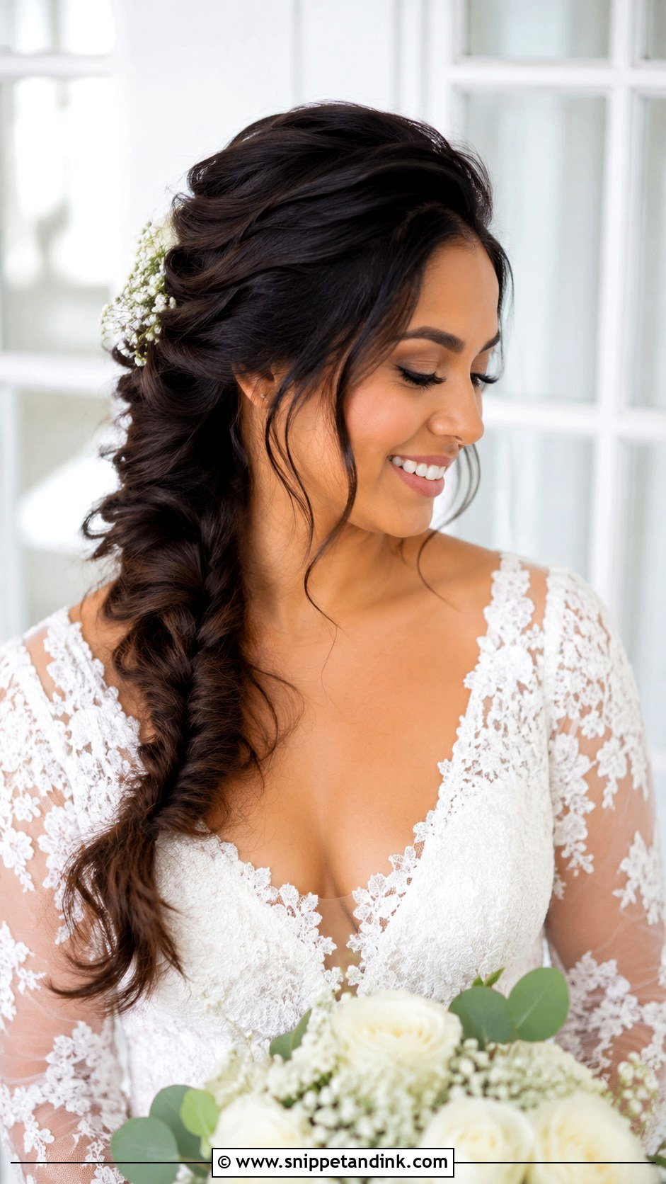 Loose Fishtail Braid - Snippet and Ink - 25 Loose Wedding Hairstyles