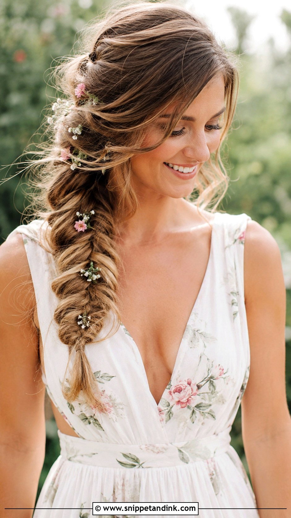 Loose Fishtail Braid - Snippet and Ink - 30 Hairstyles for Engagement Bride